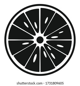 Raw half lime icon. Simple illustration of raw half lime vector icon for web design isolated on white background