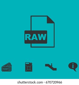 Raw icon flat. Simple vector symbol and bonus icon