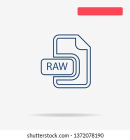 Raw icon. Vector concept illustration for design.