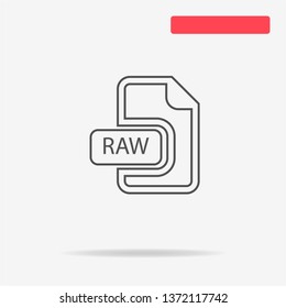 Raw icon. Vector concept illustration for design.