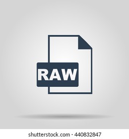 RAW Icon. Vector concept illustration for design.