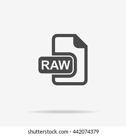 Raw icon. Vector concept illustration for design.