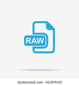 Raw icon. Vector concept illustration for design.