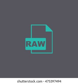 RAW Icon. Vector concept illustration for design.