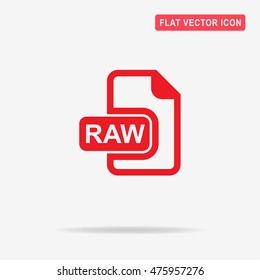 Raw icon. Vector concept illustration for design.