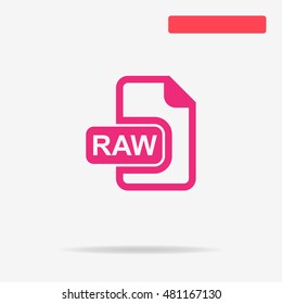 Raw icon. Vector concept illustration for design.