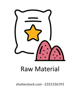 Raw Material Filled Outline Icon Design illustration. Home Repair And Maintenance Symbol on White background EPS 10 File