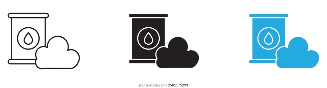 Raw material icon black white vector outline