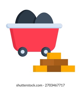 Icono de materia prima Ilustración vectorial de estilo plano