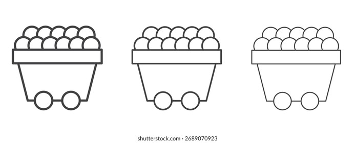 Ícone de matéria-prima em Estilo Line Art para coleção Design