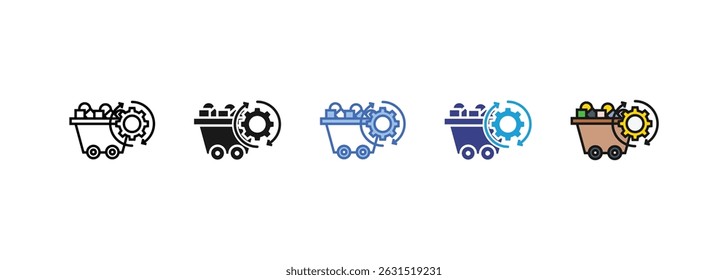 raw material icon sets collection multi style