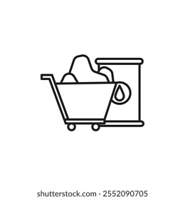 Ícone de matéria-prima Símbolo simples de linha fina plana