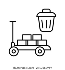 Ícone de matéria-prima com ilustração de estoque de vetor de fundo branco