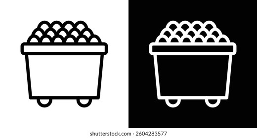 Raw material icons vectors set in stroke line style.
