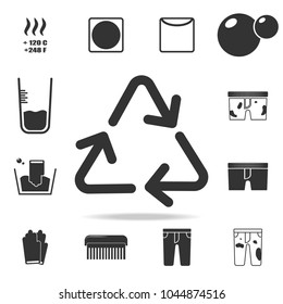 raw material recycling sign icon. Detailed set of laundry icons. Premium quality graphic design. One of the collection icons for websites, web design, mobile app on white background