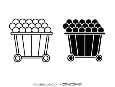 Raw material vector icon set. vector illustration