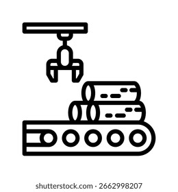 Raw Materials icon line vector illustration