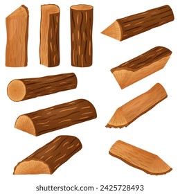 Raw materials for the woodworking industry. Tree trunk, logs, trunks, stumps