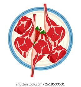 Raw meat for Eid Al Adha illustration 