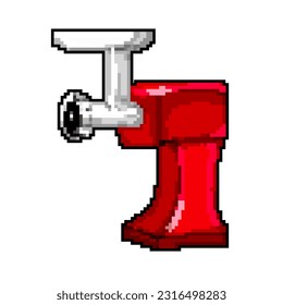 raw meat grinder game pixel art retro vector. bit raw meat grinder. old vintage illustration