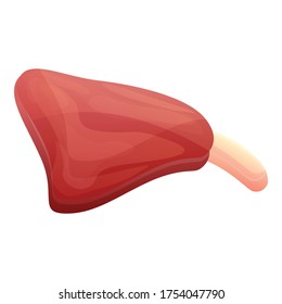 Icono de carne cruda. Dibujo del icono del vector de carne cruda para el diseño web aislado en fondo blanco
