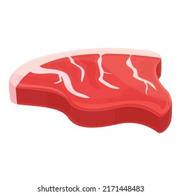 Raw meat icon cartoon vector. Beef pork. Steak lamb