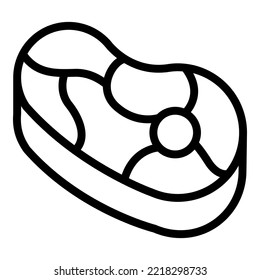 Rohfleisch Symbol Umrissvektor. Paleo-Diät. Kostenlose Lebensmittel