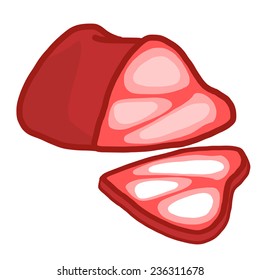 Raw meat isolated illustration on white background