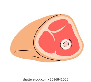 Produtos à base de carne crua. Bifes de carne fresca, carne crua de porco alimento conjunto de ilustração de vetor plano. Produtos para talhos