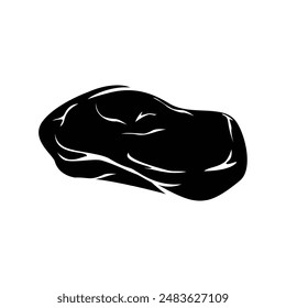 raw meat silhouette design. uncooked meat sign and symbol.