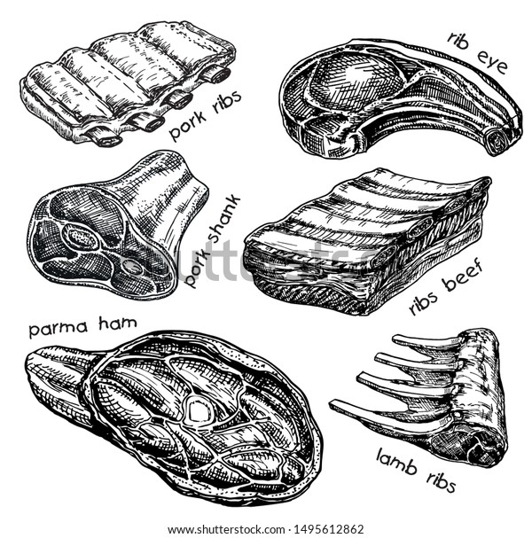 Ребра свиные рисунок