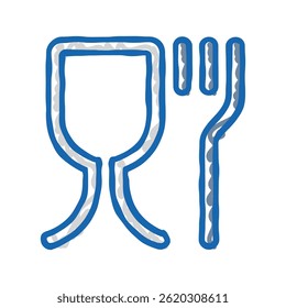 aviso de carne crua ícone doodle segurança alimentar esboço vetor. sinal de segurança alimentar aviso de carne crua. símbolo isolado ilustração