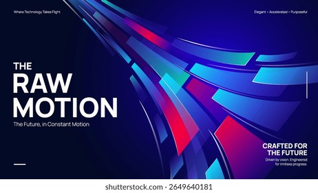 Raw Motion Background - Dynamic Layered Flow and Diagonal Shapes in Abstract Tech Composition