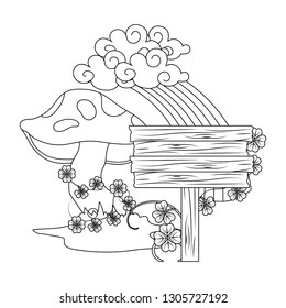 raw mushroom cartoon