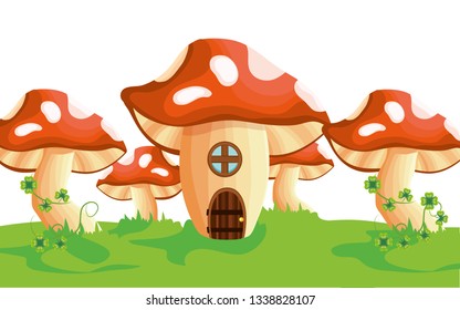 raw mushroom house cartoon