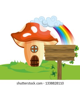 raw mushroom house cartoon