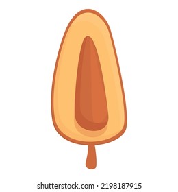 Raw natural icon cartoon vector. Palm food. Ramadan fruit