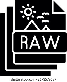 Vetor de design de ícone criativo novo RAW
