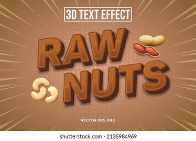 3D-Texteffekte mit rohen Nuts