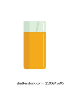 Raw orange juice icon. Flat illustration of raw orange juice vector icon isolated on white background