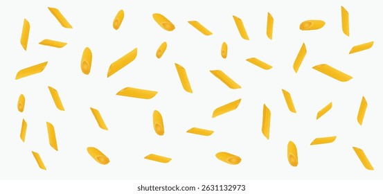 Raw Pasta isolated on white background