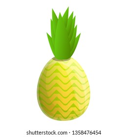 Raw pineapple icon. Cartoon of raw pineapple vector icon for web design isolated on white background