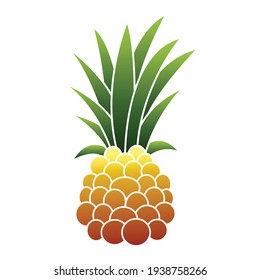 Raw pineapple icon. Cartoon of raw pineapple vector icon for web design isolated on white background