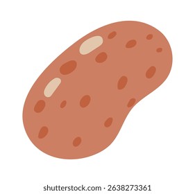 Raw potato with peel and sprouts, a starchy vegetable widely consumed as a staple food and used in various cuisines, isolated on white background