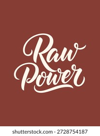 Poder bruto Negrito Mão Lettering Tipografia