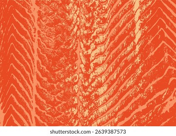 Raw salmon fillet with detailed natural meat patterns