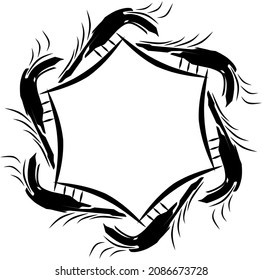 formas en bruto o plantillas para logotipos circulares con motivos y formas muy únicos