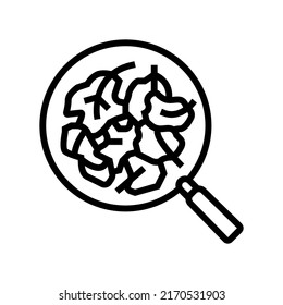 raw spinach line icon vector. raw spinach sign. isolated contour symbol black illustration