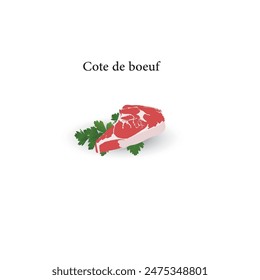 Raw steak icon Hand drawn illustration of raw steak vector icon for web design