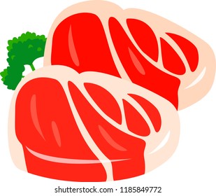 Raw steak meat